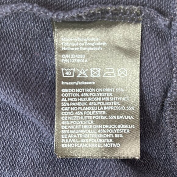 H&M x Yale University Navy Preppy Collegiate Crop Sweatshirt – Women's small - Picture 8 of 12